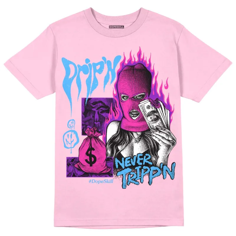 Pink Collection DopeSkill Pink T-shirt Drip'n Never Tripp'n Graphic sold by DopeSkill