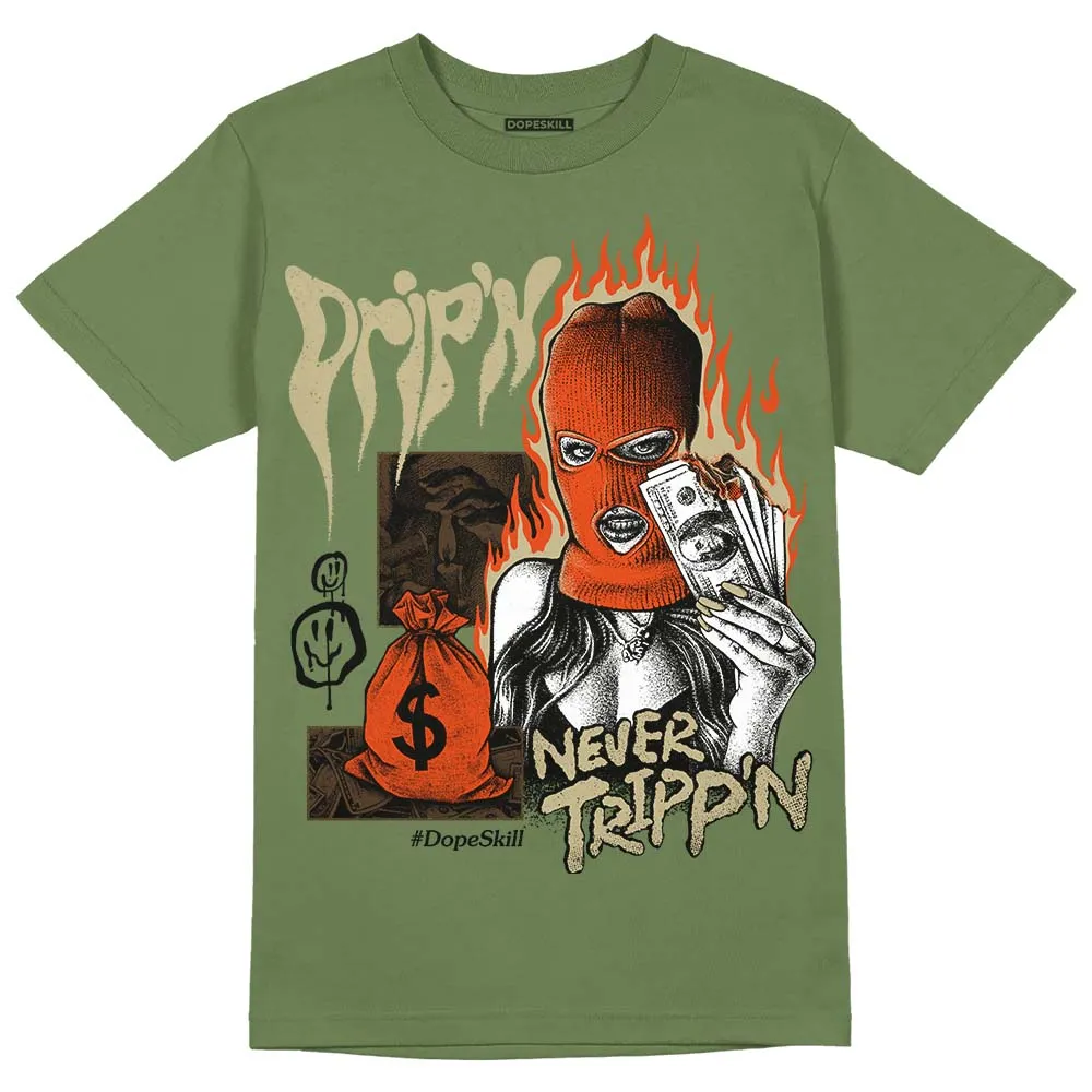 Olive Collection DopeSkill Olive T-shirt Drip'n Never Tripp'n Graphic sold by DopeSkill