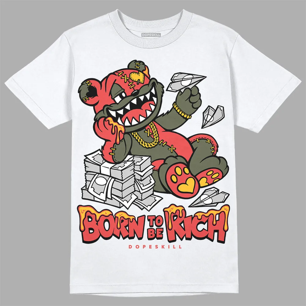 Dunk Mystic Red Cargo Khaki DopeSkill T-Shirt Born To Be Rich Graphic sold by DopeSkill