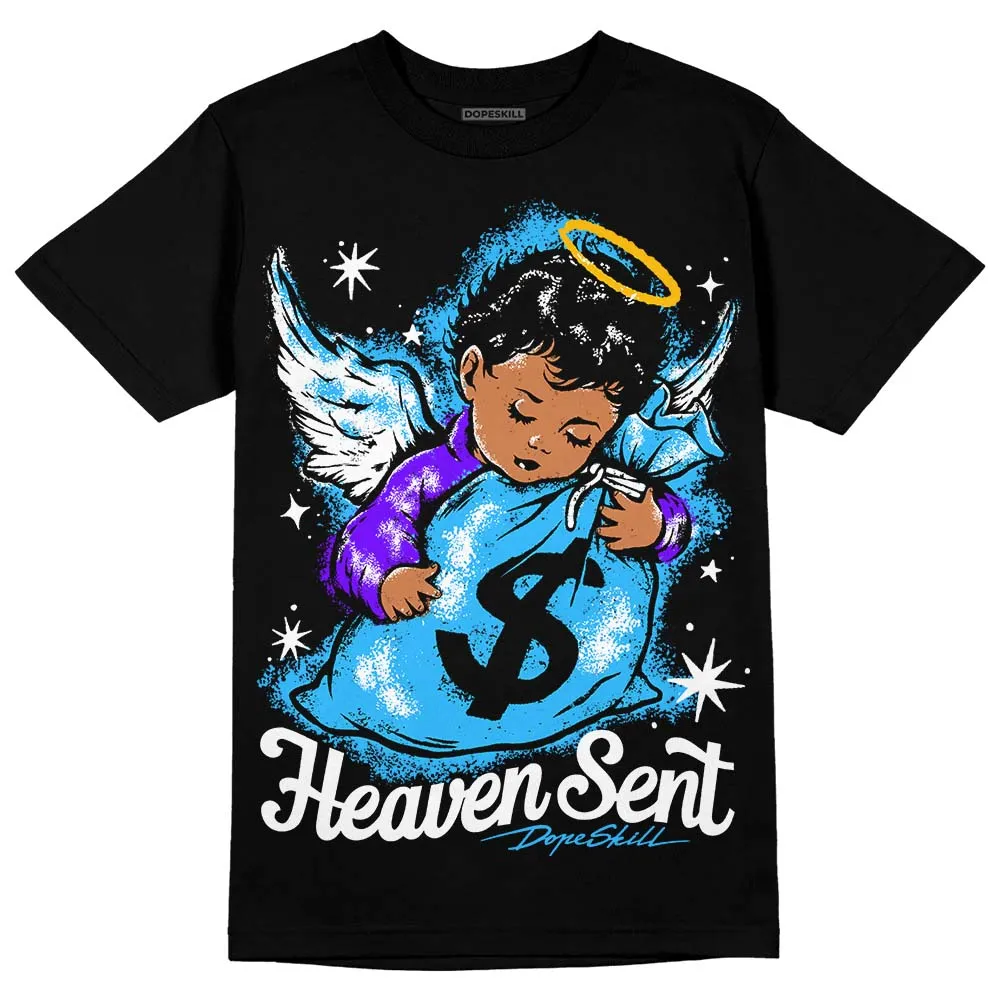 University Blue Toe 1s DopeSkill T-Shirt Heaven Sent Graphic sold by DopeSkill product image thumbnail 2