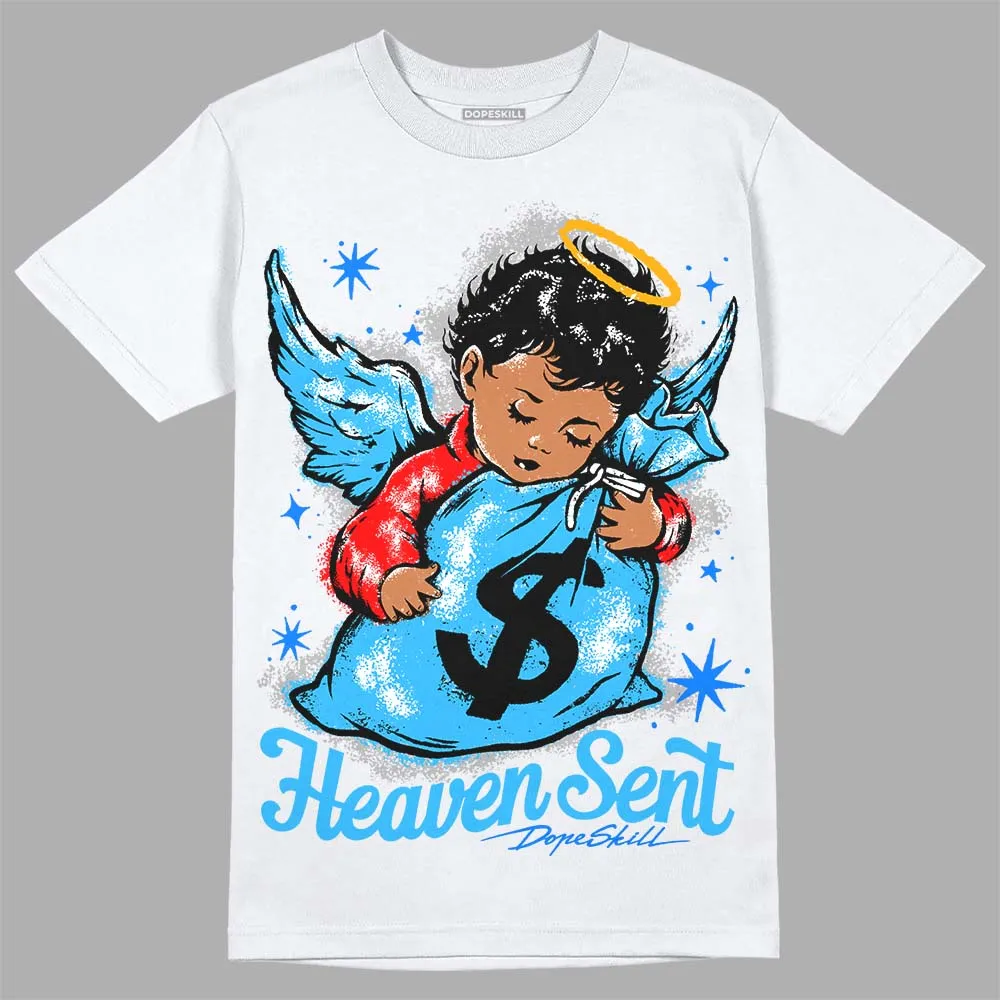 University Blue 2s DopeSkill T-Shirt Heaven Sent Graphic sold by DopeSkill product image thumbnail 2