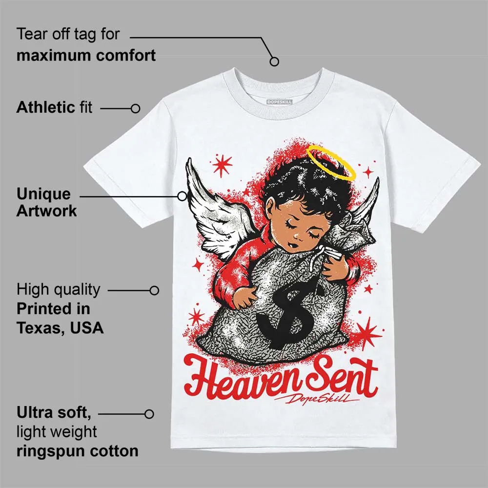 Fire Red 3s DopeSkill T-Shirt Heaven Sent Graphic sold by DopeSkill product image thumbnail 3