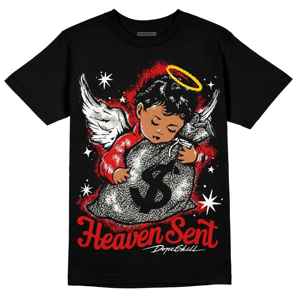 Fire Red 3s DopeSkill T-Shirt Heaven Sent Graphic sold by DopeSkill product image thumbnail 2