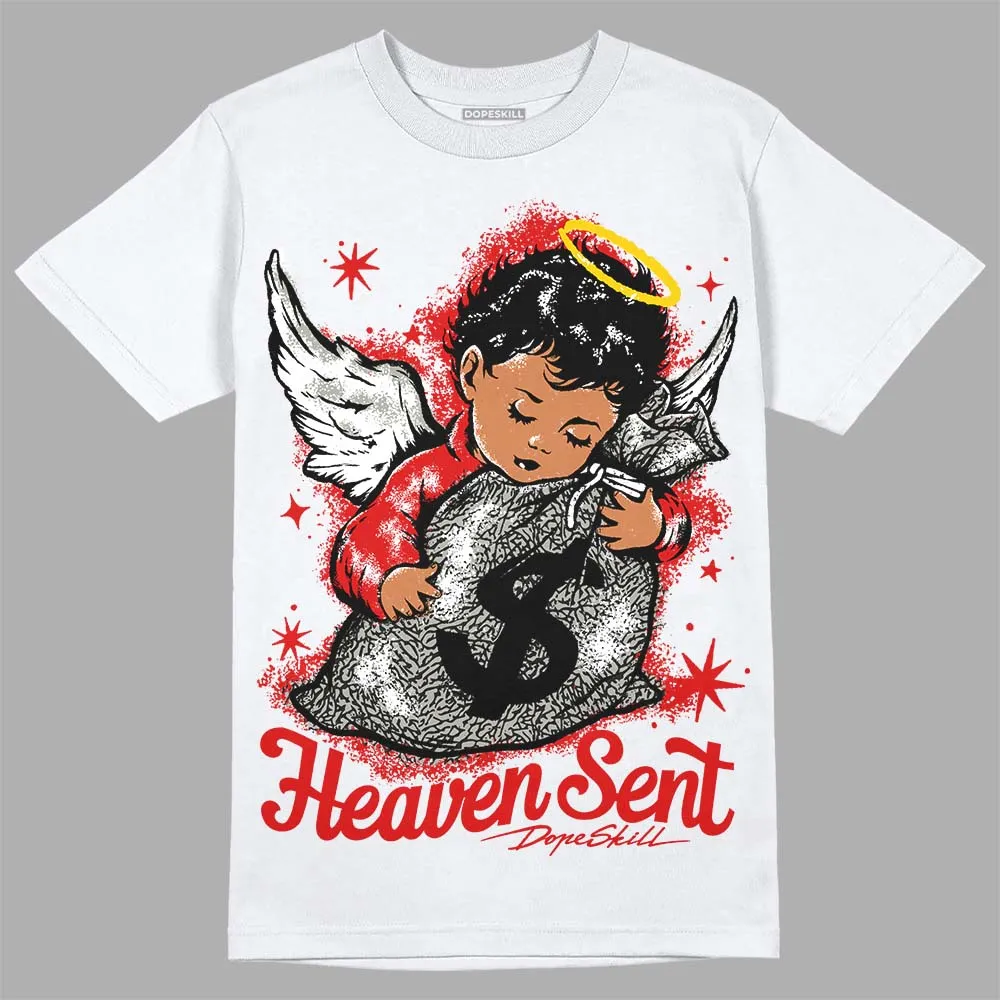 Fire Red 3s DopeSkill T-Shirt Heaven Sent Graphic sold by DopeSkill