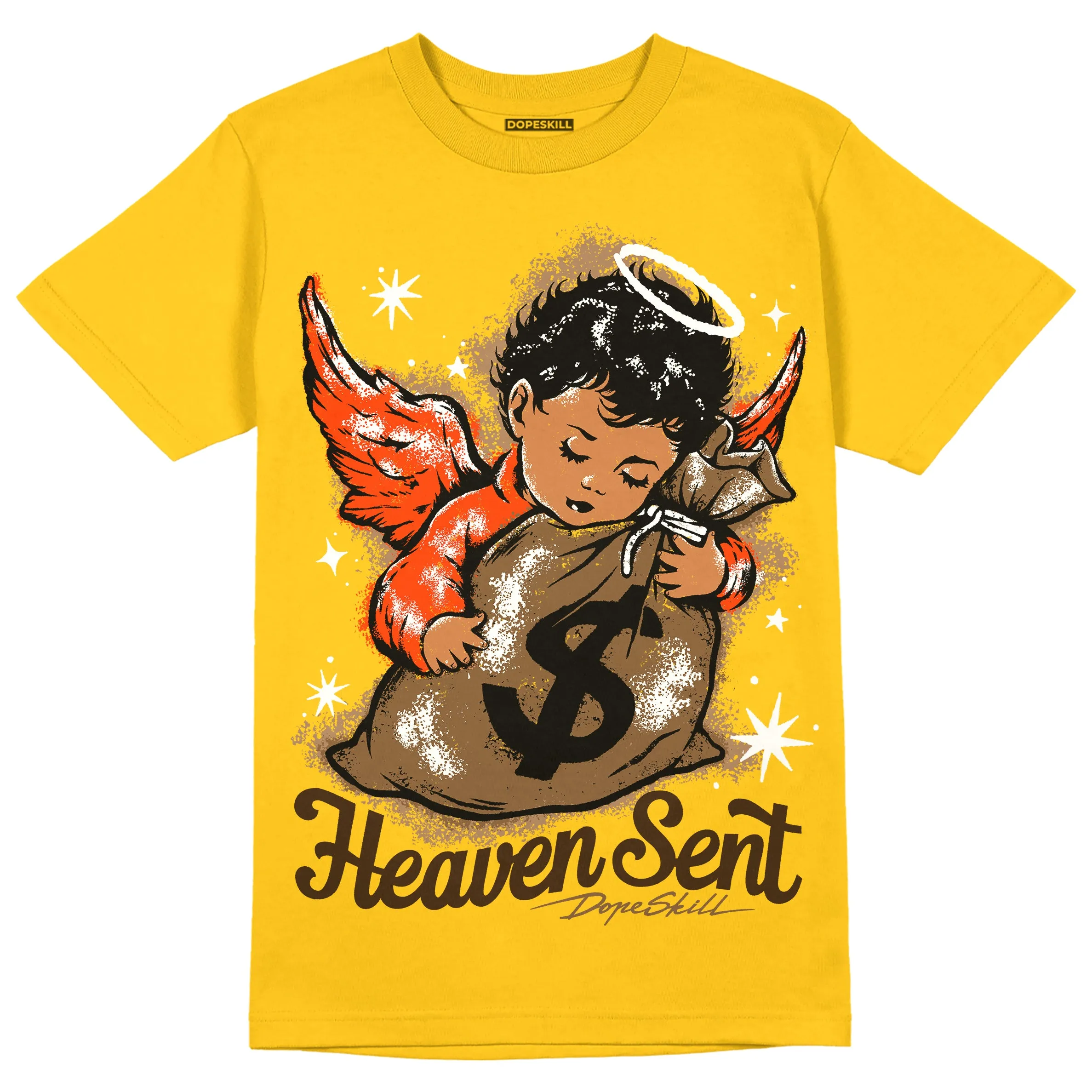 Yellow Collection DopeSkill Gold T-shirt Heaven Sent Graphic sold by DopeSkill