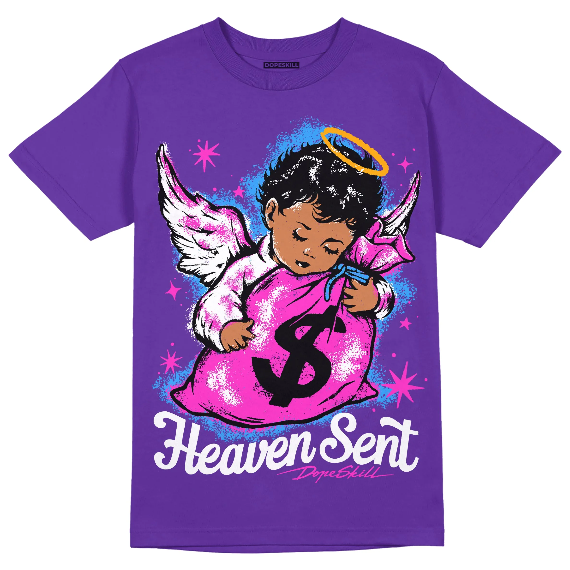 PURPLE Collection DopeSkill Purple T-shirt Heaven Sent Graphic sold by DopeSkill