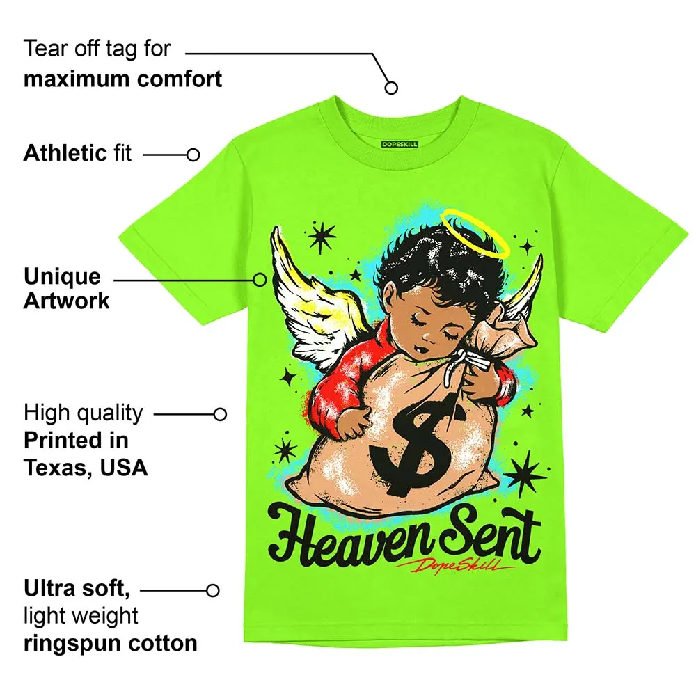 Neon Green Collection DopeSkill Neon Green T-shirt Heaven Sent Graphic sold by DopeSkill product image thumbnail 2