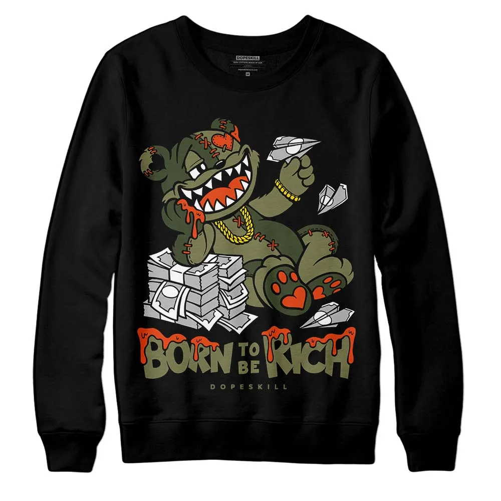 Olive Collection DopeSkill Sweatshirt Born To Be Rich Graphic sold by DopeSkill product image thumbnail 2