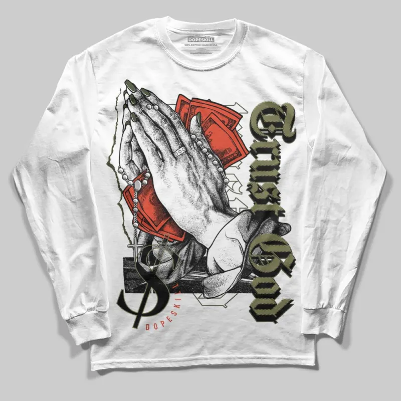 Olive Collection DopeSkill Long Sleeve T-Shirt Trust God Graphic sold by DopeSkill