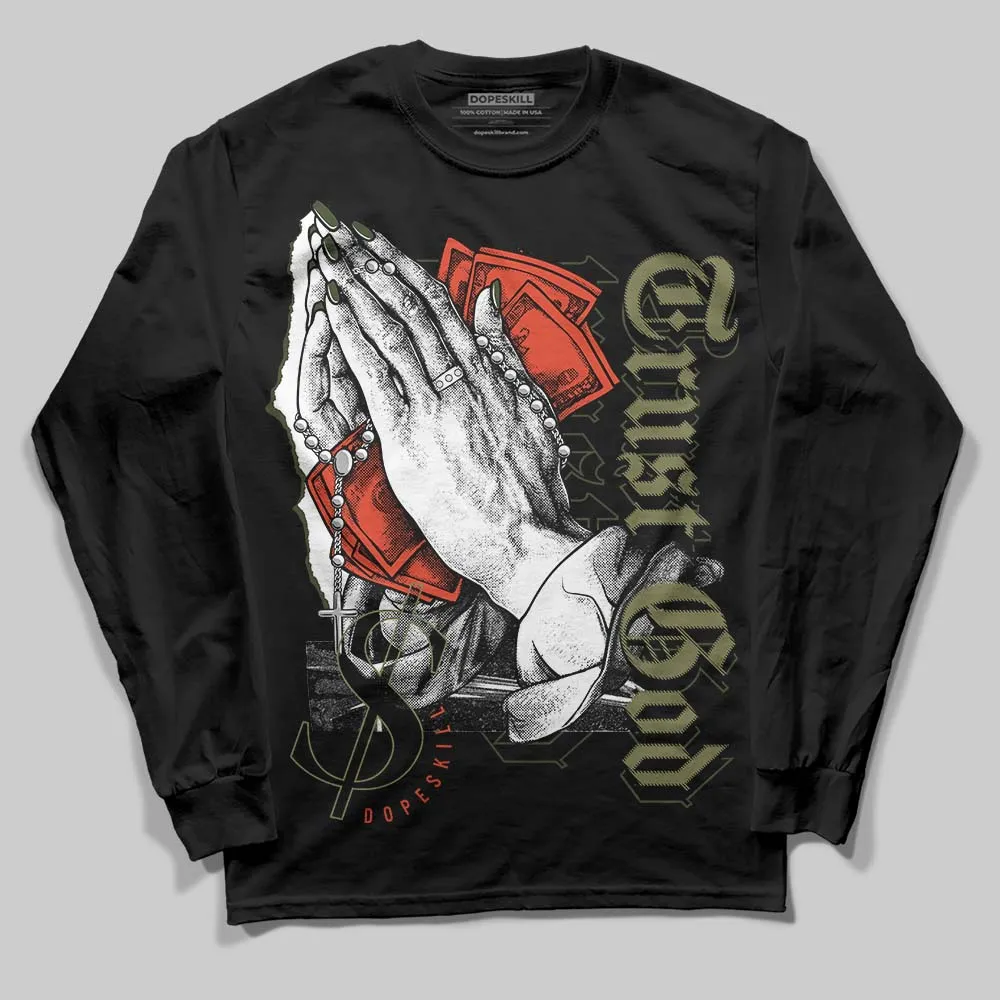 Olive Collection DopeSkill Long Sleeve T-Shirt Trust God Graphic sold by DopeSkill product image thumbnail 2