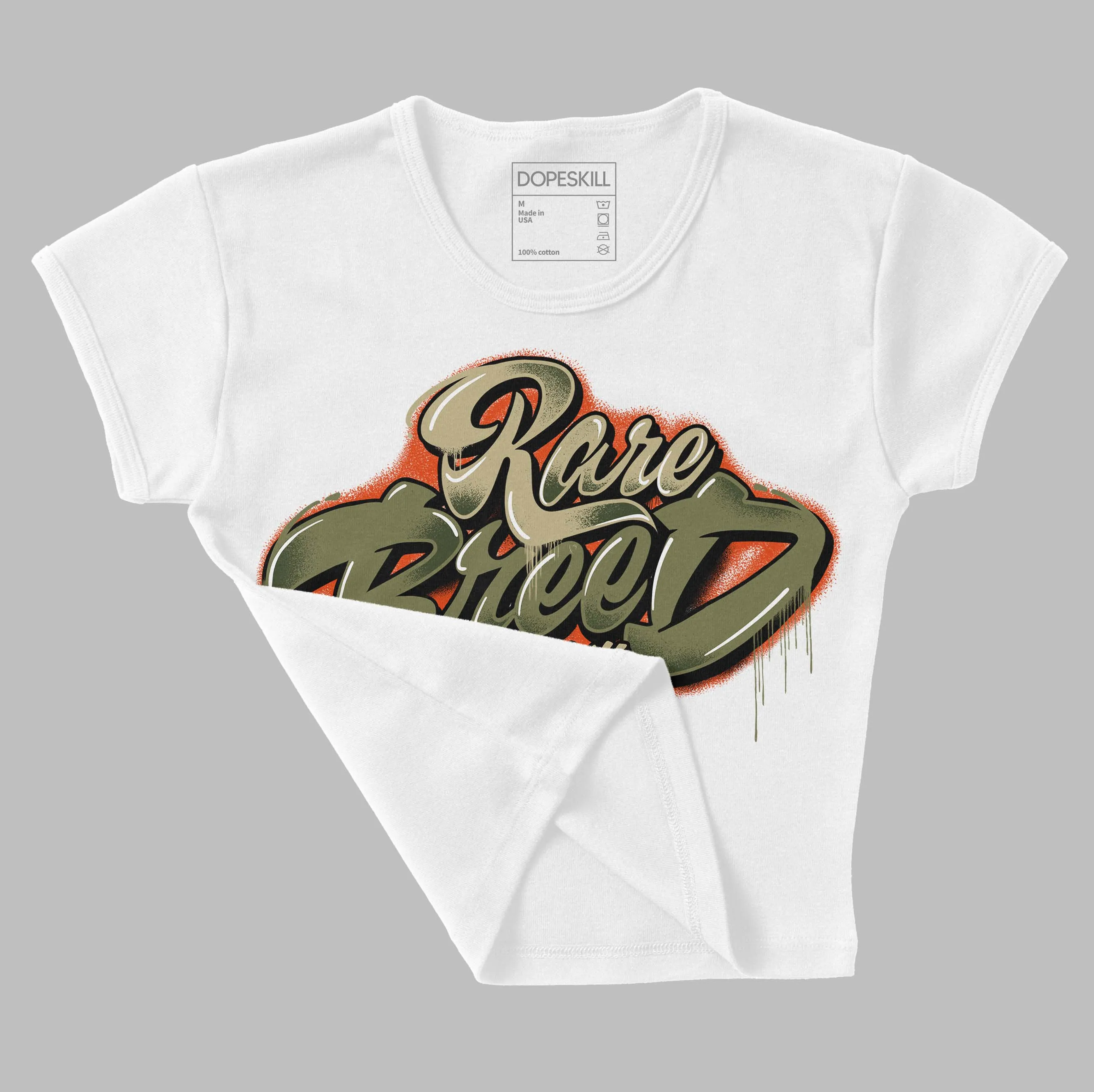 Olive Collection DopeSkill Women's Crop Top Rare Breed Type Graphic sold by DopeSkill product image thumbnail 3