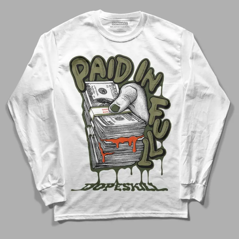 Olive Collection DopeSkill Long Sleeve T-Shirt Paid In Full Graphic sold by DopeSkill