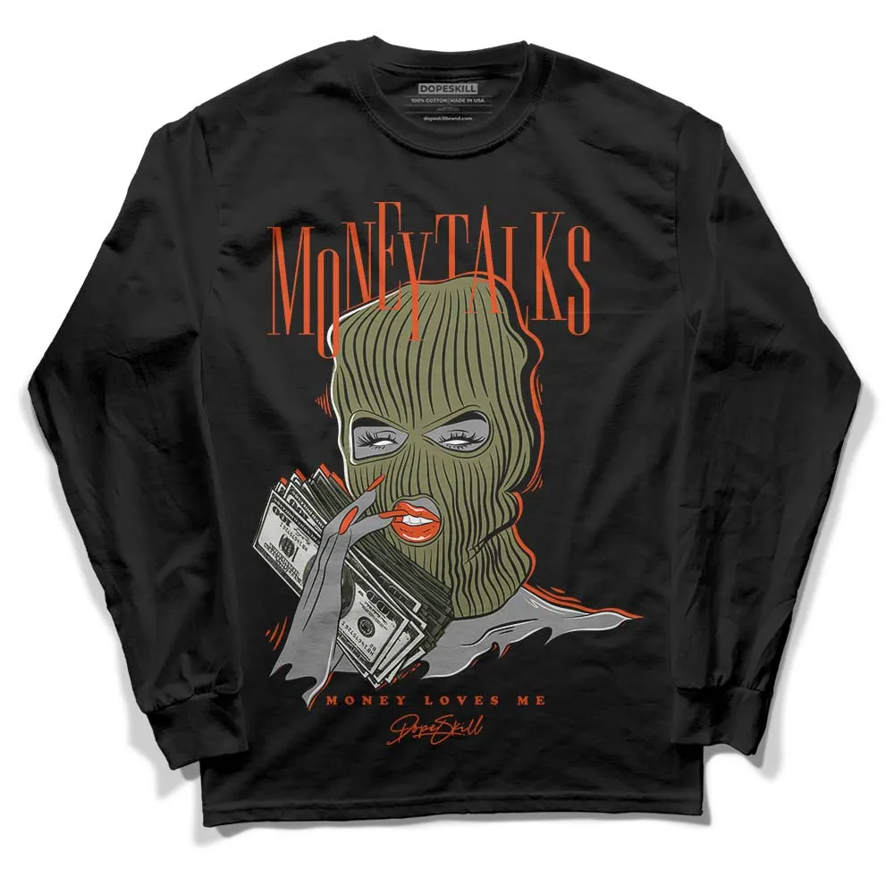 Olive Collection DopeSkill Long Sleeve T-Shirt Money Talks Graphic sold by DopeSkill product image thumbnail 2