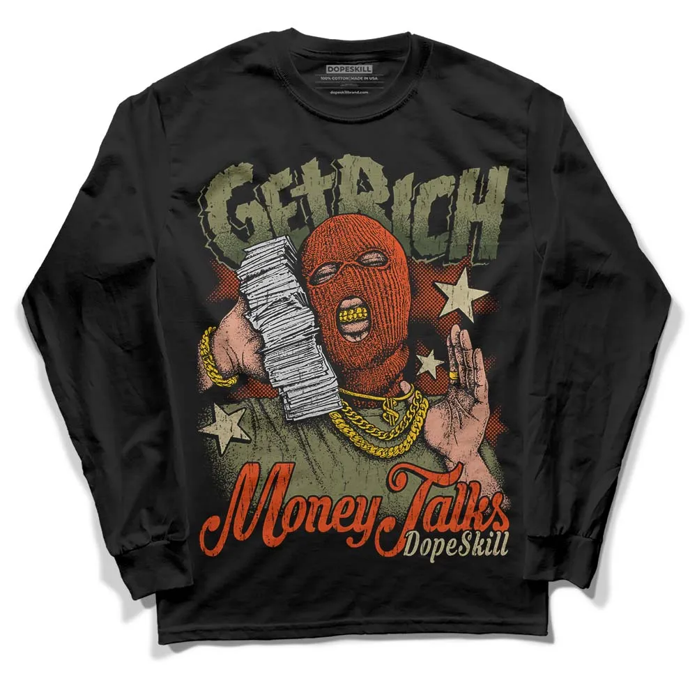 Olive Collection DopeSkill Long Sleeve T-Shirt Get Rich Graphic sold by DopeSkill product image thumbnail 2