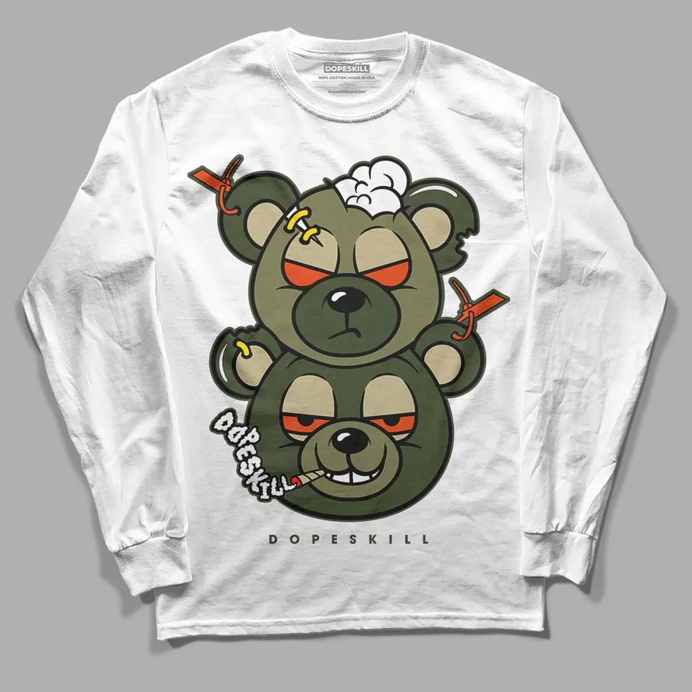 Olive Collection DopeSkill Long Sleeve T-Shirt New Double Bear Graphic sold by DopeSkill