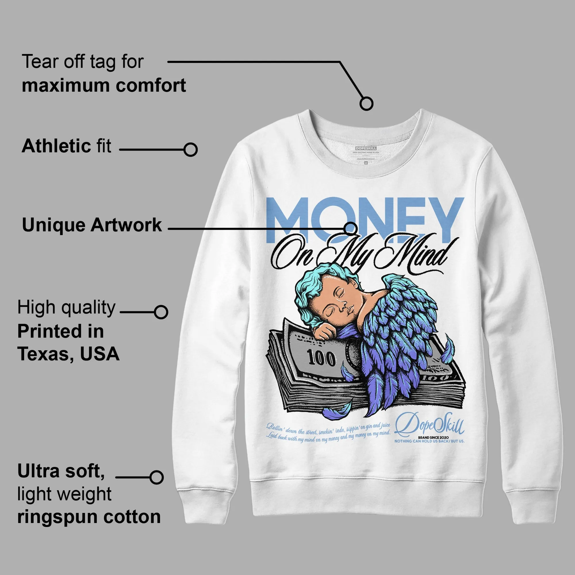 University Blue Collection DopeSkill Sweatshirt MOMM Graphic sold by DopeSkill product image thumbnail 3