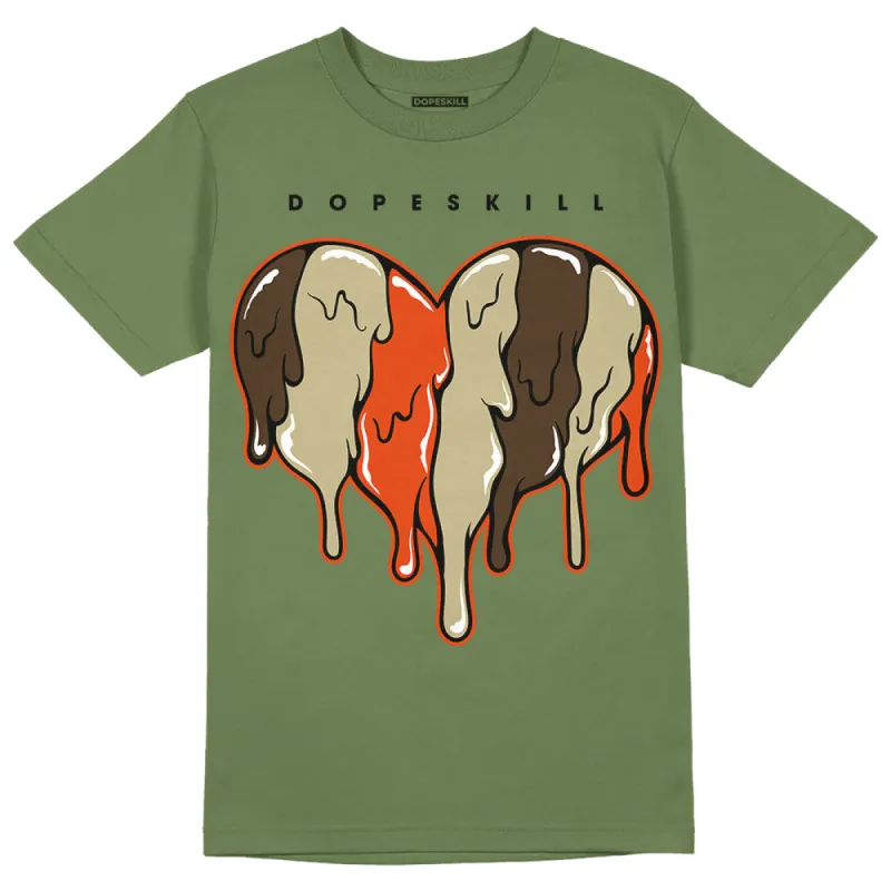 Olive Collection DopeSkill Olive T-shirt Slime Drip Heart Graphic sold by DopeSkill