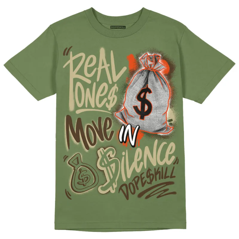 Olive Collection DopeSkill Olive T-shirt Real Ones Move In Silence Graphic sold by DopeSkill