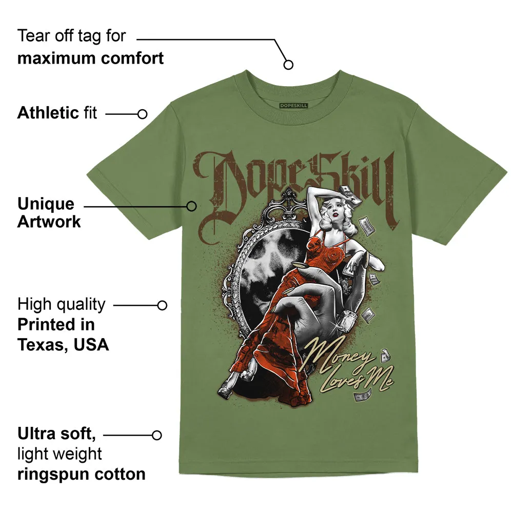 Olive Collection DopeSkill Olive T-shirt Money Loves Me Graphic sold by DopeSkill product image thumbnail 2
