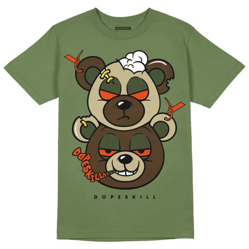 Olive Collection DopeSkill Olive T-shirt New Double Bear Graphic sold by DopeSkill