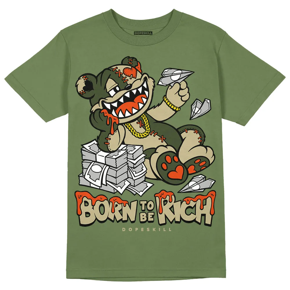 Olive Collection DopeSkill Olive T-shirt Born To Be Rich Graphic sold by DopeSkill