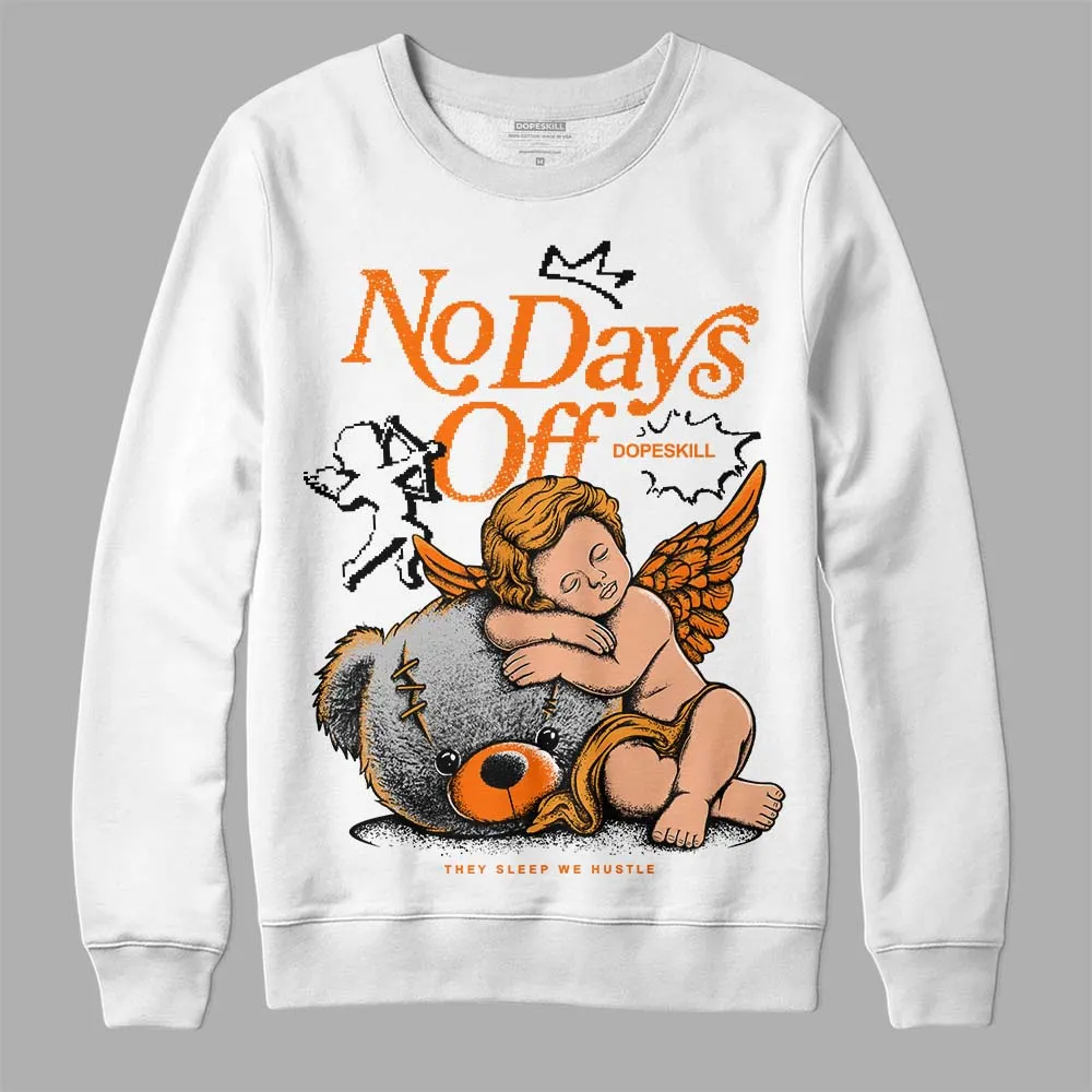 Orange Black White DopeSkill Sweatshirt New No Days Off Graphic sold by DopeSkill