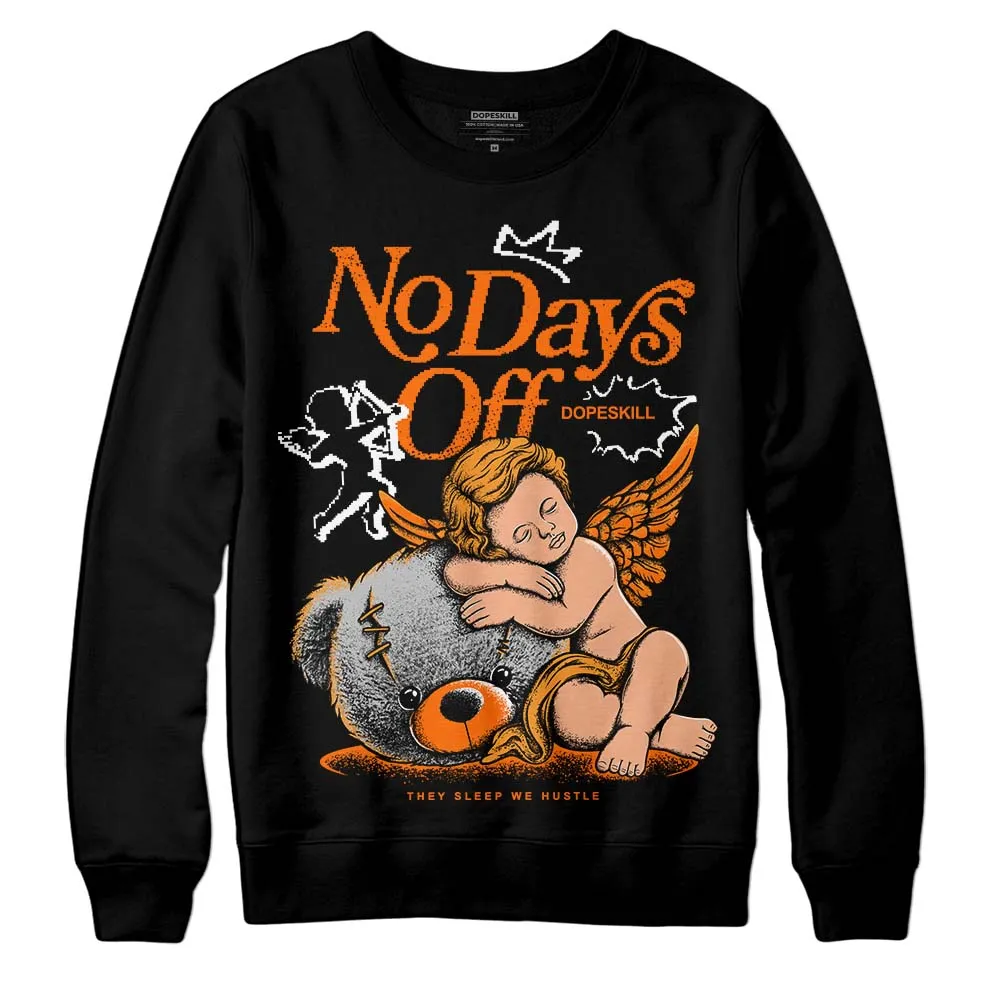 Orange Black White DopeSkill Sweatshirt New No Days Off Graphic sold by DopeSkill product image thumbnail 2