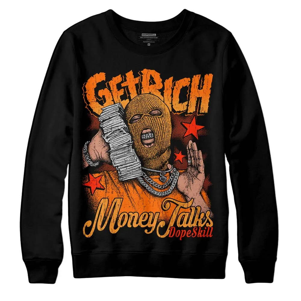 Orange Black White DopeSkill Sweatshirt Get Rich Graphic sold by DopeSkill product image thumbnail 2