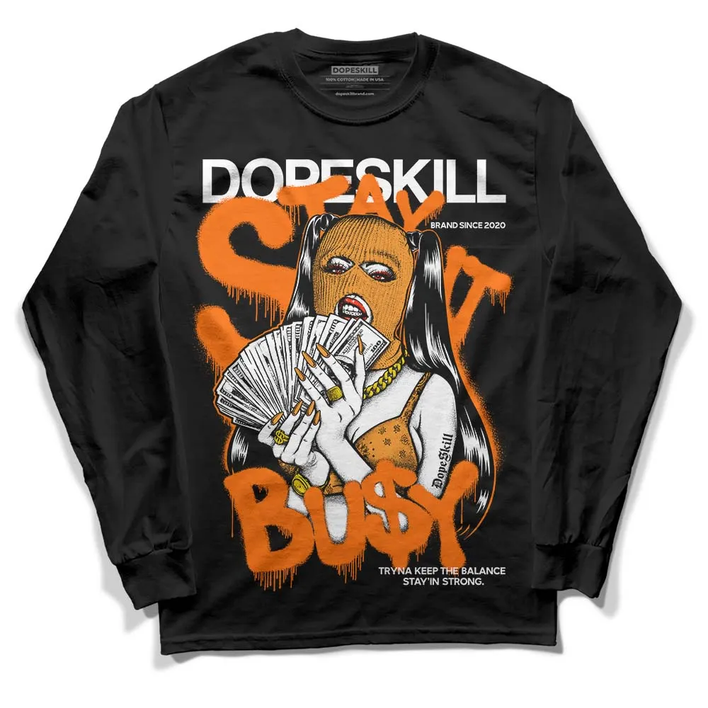 Orange Black White DopeSkill Long Sleeve T-Shirt Stay It Busy Graphic sold by DopeSkill product image thumbnail 2