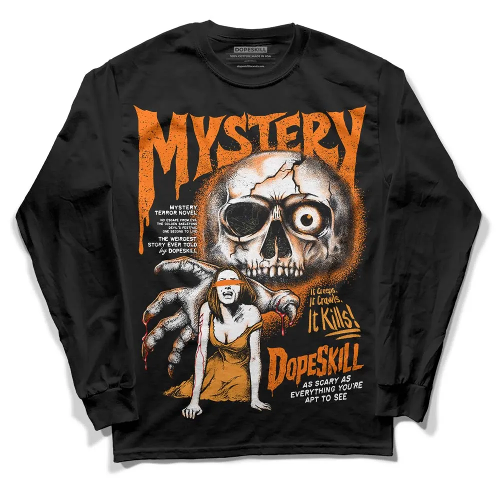 Orange Black White DopeSkill Long Sleeve T-Shirt Mystery Ghostly Grasp Graphic sold by DopeSkill product image thumbnail 2