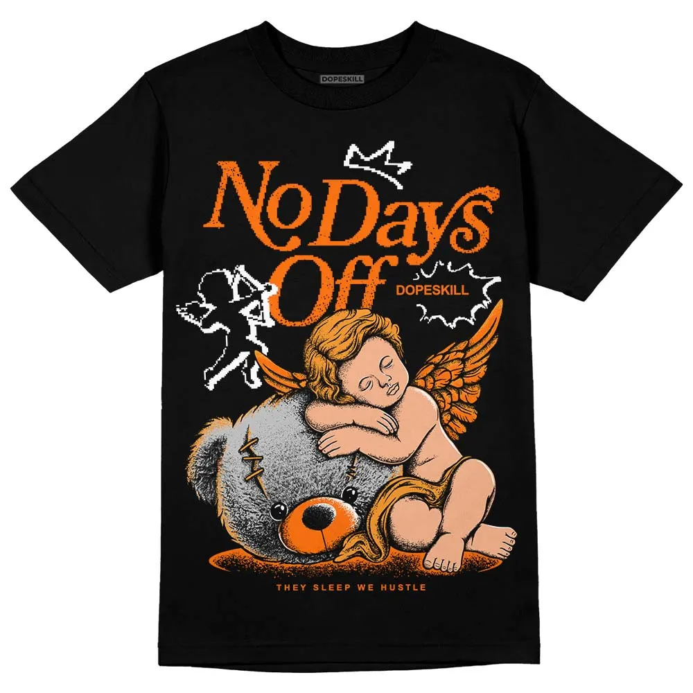 Orange Black White DopeSkill T-Shirt New No Days Off Graphic sold by DopeSkill product image thumbnail 2