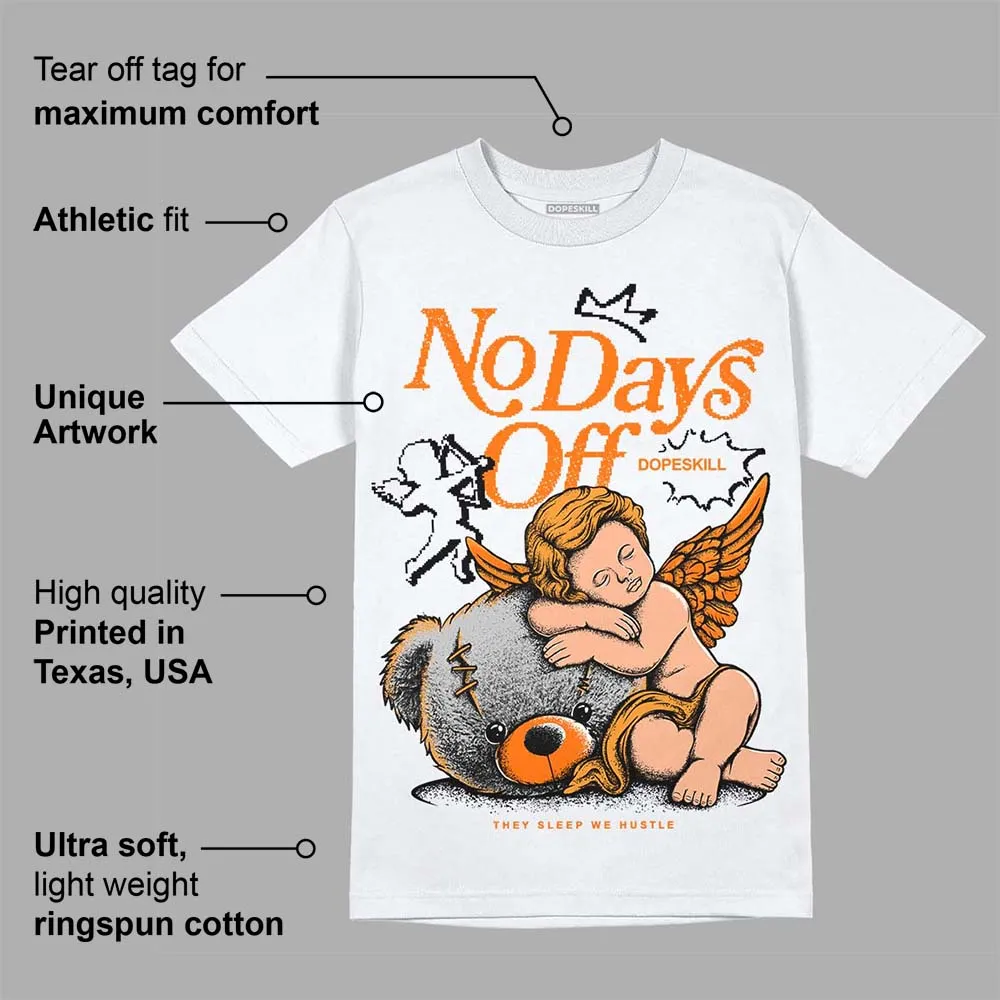 Orange Black White DopeSkill T-Shirt New No Days Off Graphic sold by DopeSkill product image thumbnail 3