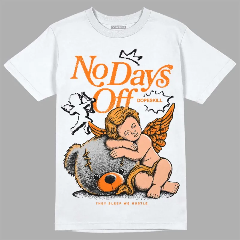 Orange Black White DopeSkill T-Shirt New No Days Off  Graphic sold by DopeSkill