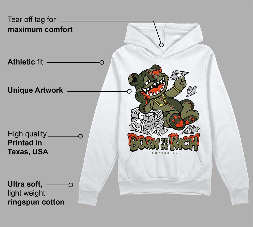 Olive Collection DopeSkill Hoodie Sweatshirt Born To Be Rich Graphic sold by DopeSkill product image thumbnail 3