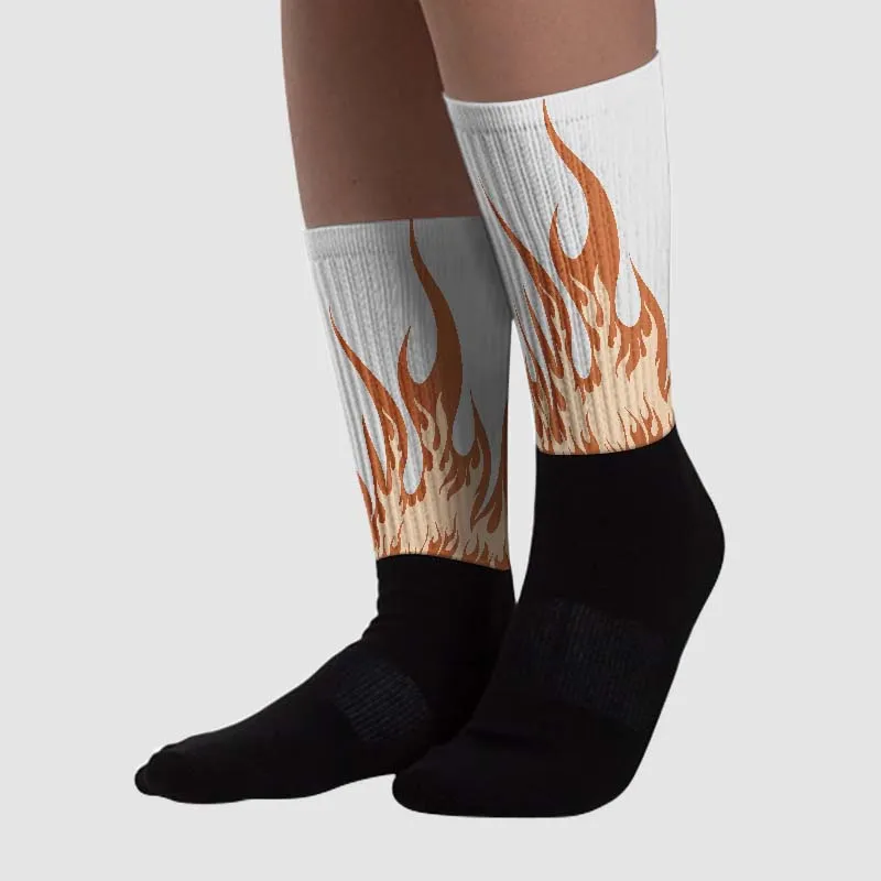 Craft Ivory 3s DopeSkill Sublimated Socks FIRE Graphic sold by DopeSkill product image thumbnail 2