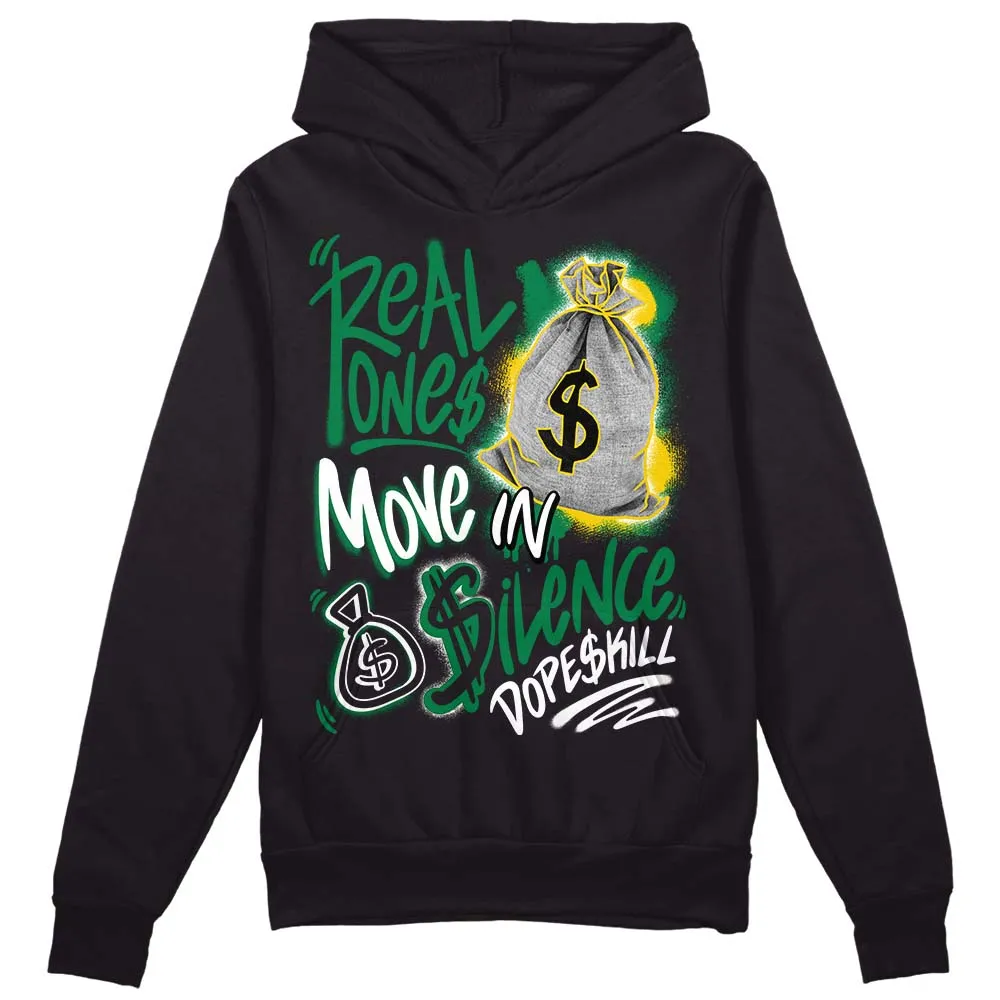 Lucky Green 5s DopeSkill Hoodie Sweatshirt Real Ones Move In Silence Graphic sold by DopeSkill product image thumbnail 2