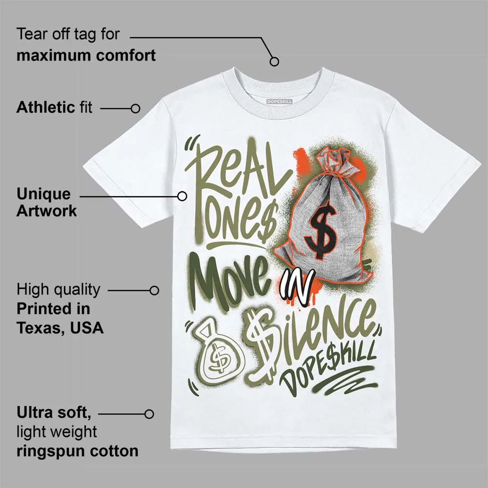 Olive Collection DopeSkill T-Shirt Real Ones Move In Silence Graphic sold by DopeSkill product image thumbnail 3