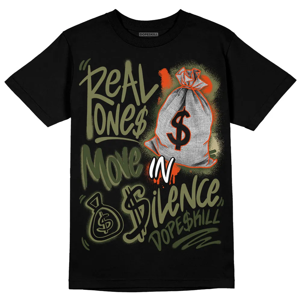 Olive Collection DopeSkill T-Shirt Real Ones Move In Silence Graphic sold by DopeSkill product image thumbnail 2