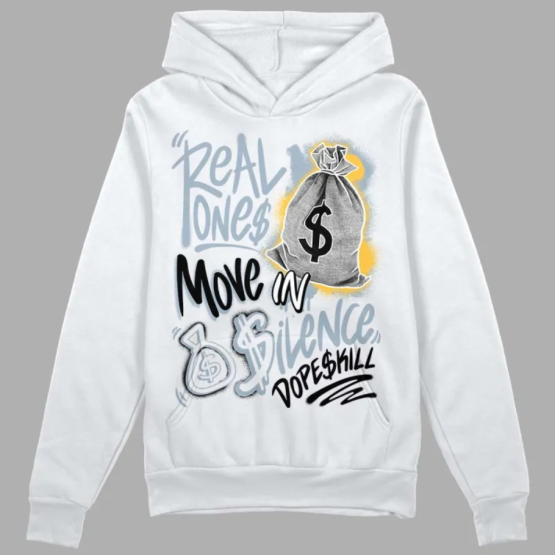 Blue Grey 13s DopeSkill Hoodie Sweatshirt Real Ones Move In Silence Graphic sold by DopeSkill
