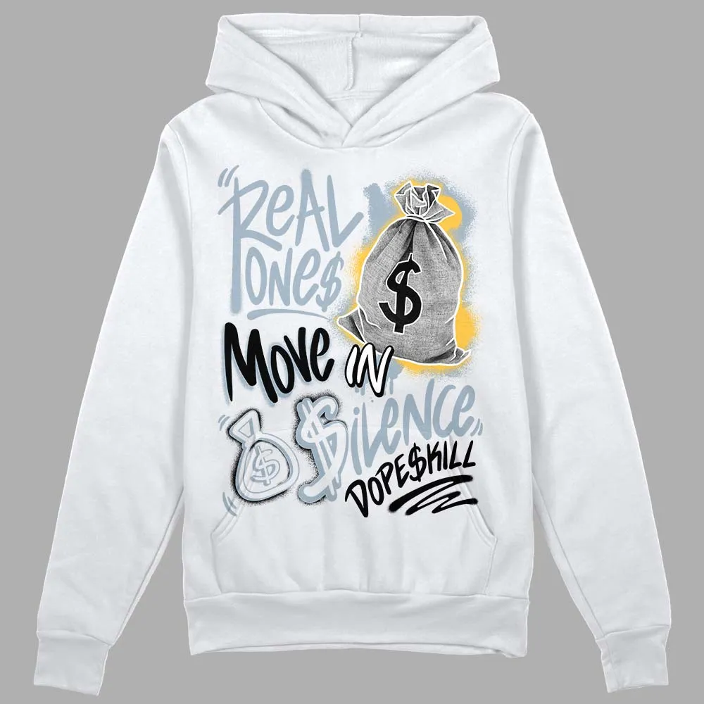 Blue Grey 13s DopeSkill Hoodie Sweatshirt Real Ones Move In Silence Graphic sold by DopeSkill