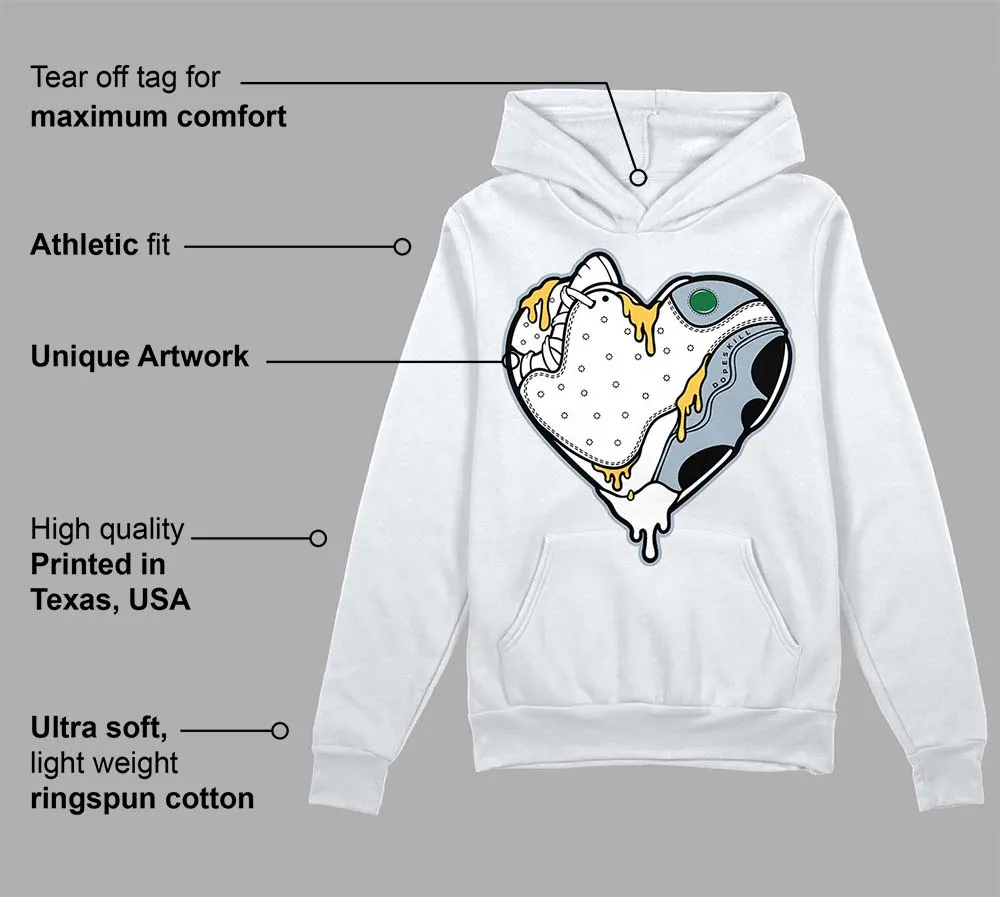 Blue Grey 13s DopeSkill Hoodie Sweatshirt Heart Jordan 13 Graphic sold by DopeSkill product image thumbnail 3