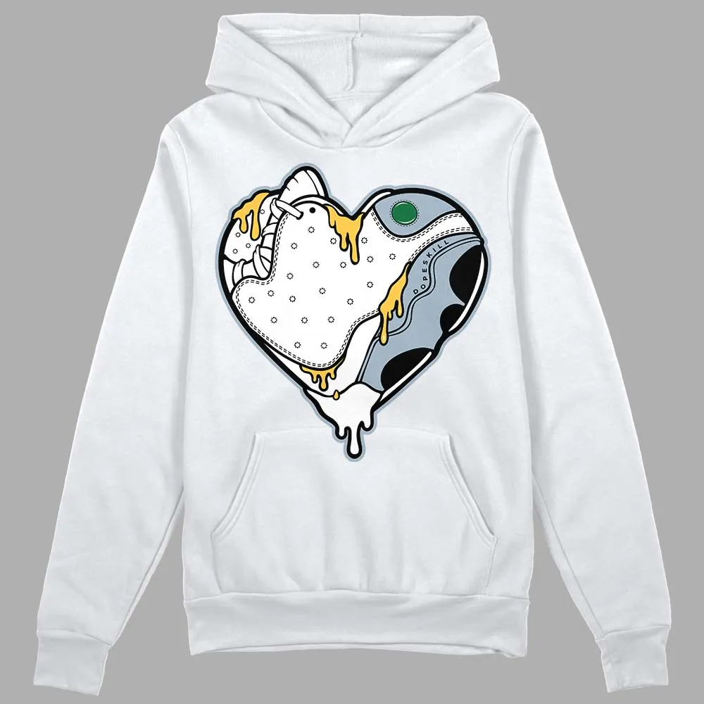 Blue Grey 13s DopeSkill Hoodie Sweatshirt Heart Jordan 13 Graphic sold by DopeSkill