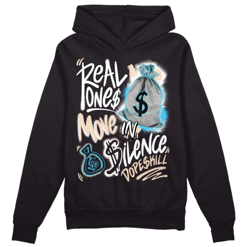 Sail Black 2s DopeSkill Hoodie Sweatshirt Real Ones Move In Silence Graphic sold by DopeSkill