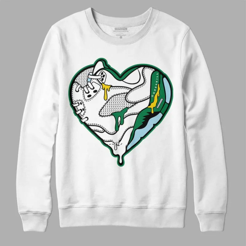 Lucky Green 5s DopeSkill Sweatshirt Heart Jordan 5 Graphic sold by DopeSkill