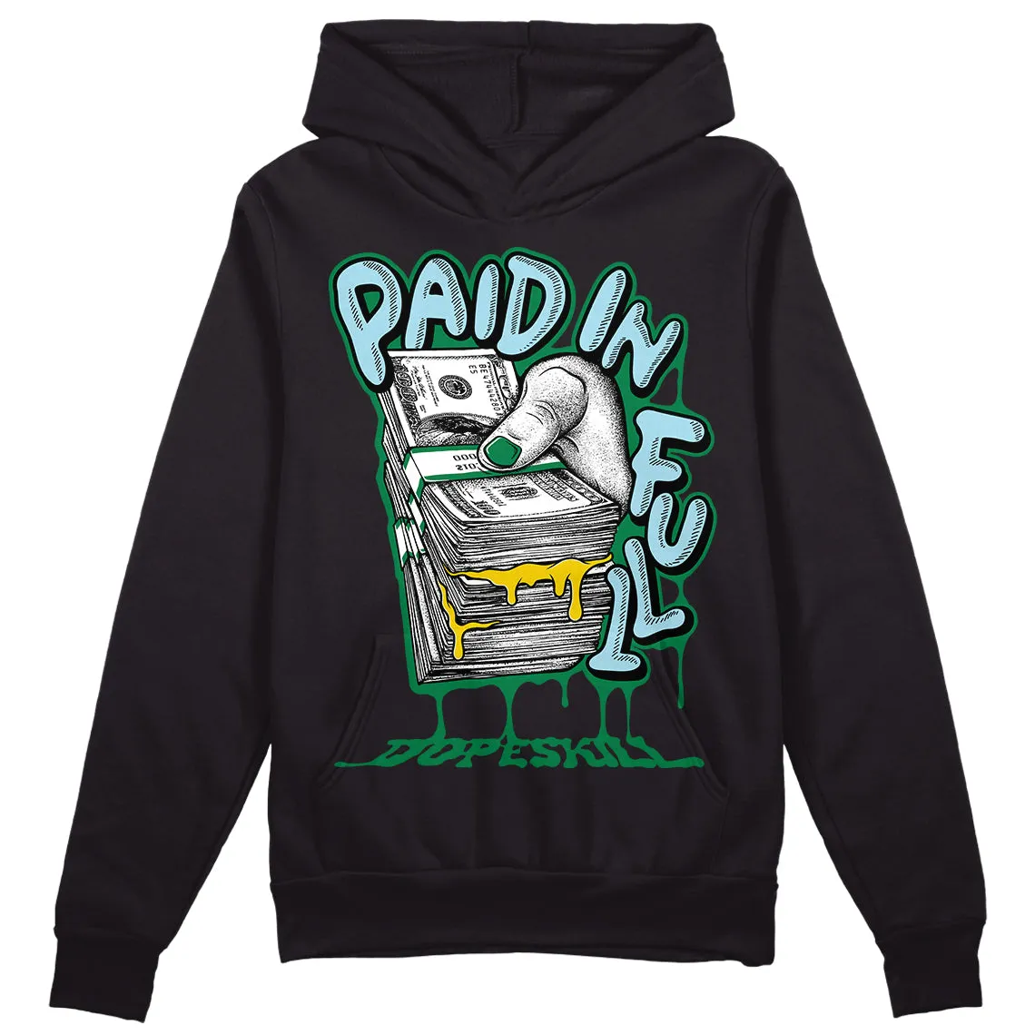 Lucky Green 5s DopeSkill Hoodie Sweatshirt Paid In Full Graphic sold by DopeSkill product image thumbnail 2