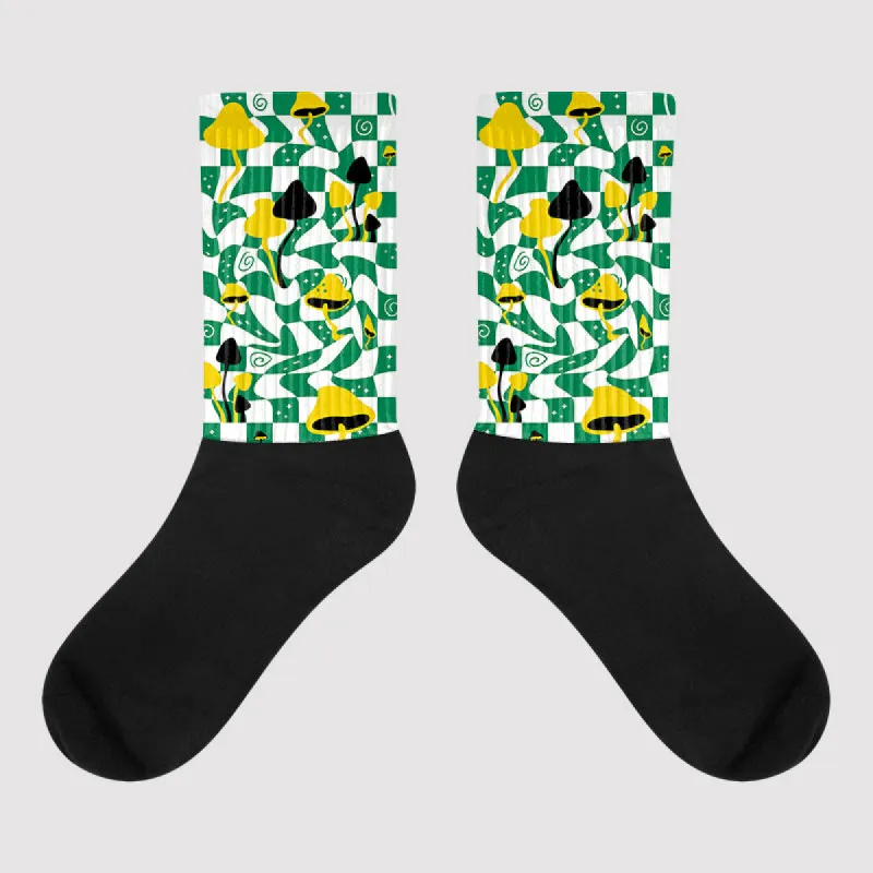 Lucky Green 5s DopeSkill Sublimated Socks Mushroom Graphic sold by DopeSkill