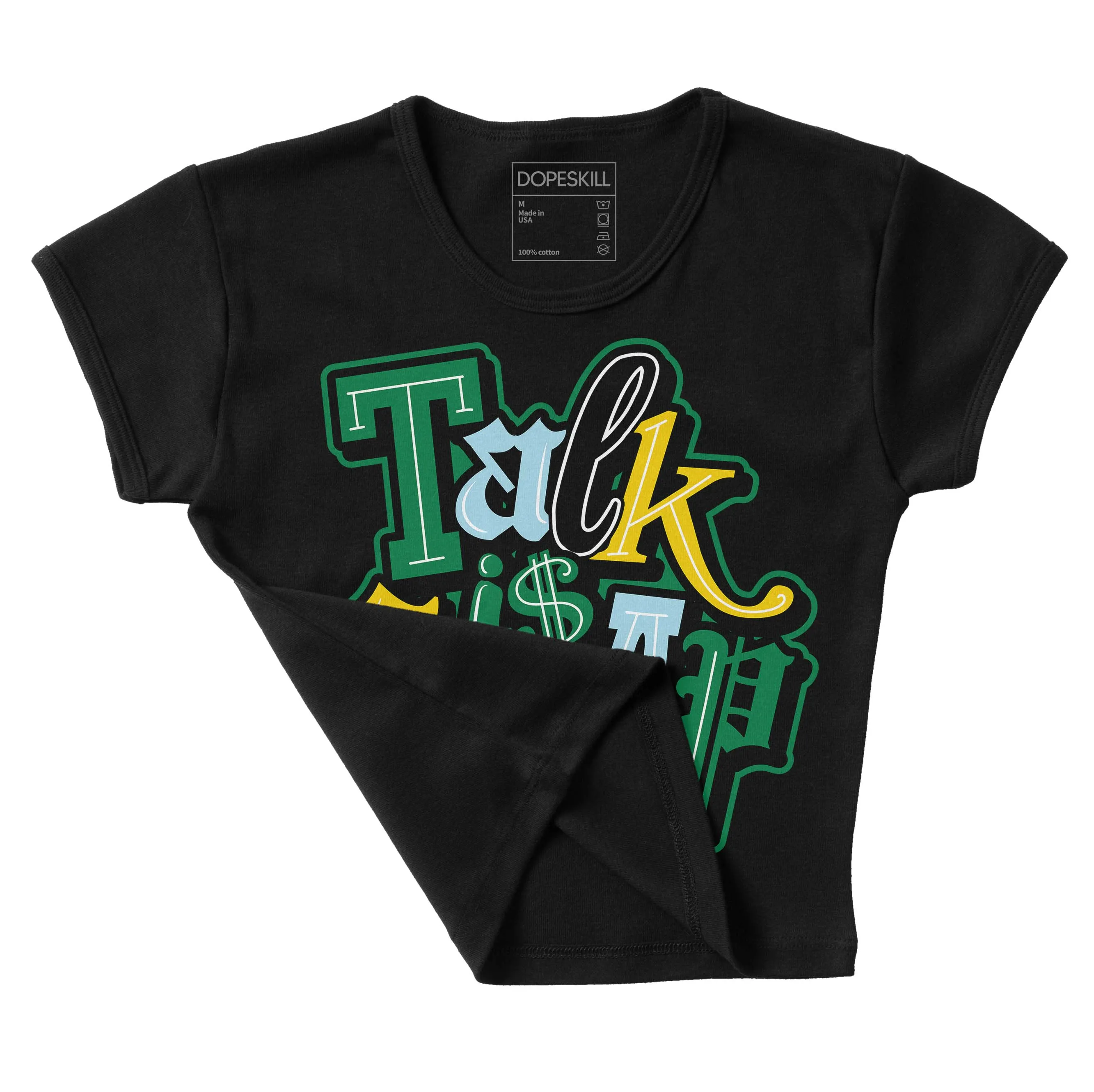 Lucky Green 5s DopeSkill Women's Crop Top Talk Is Chip Graphic sold by DopeSkill product image thumbnail 4
