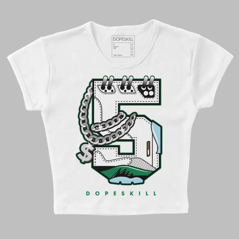 Lucky Green 5s DopeSkill Women's Crop Top No.5 Graphic sold by DopeSkill
