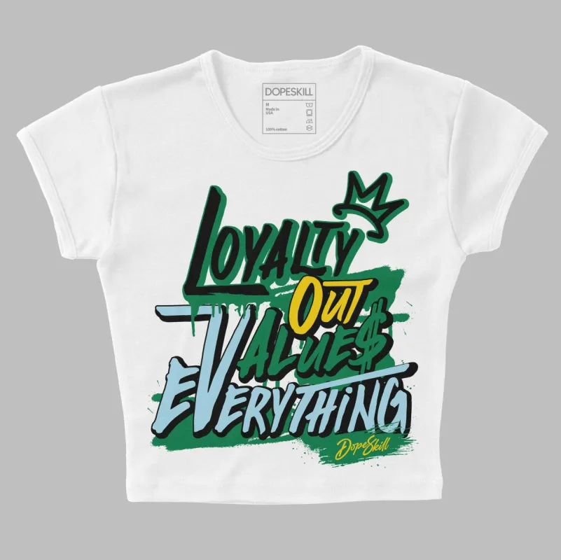 Lucky Green 5s DopeSkill Women's Crop Top LOVE Graphic sold by DopeSkill