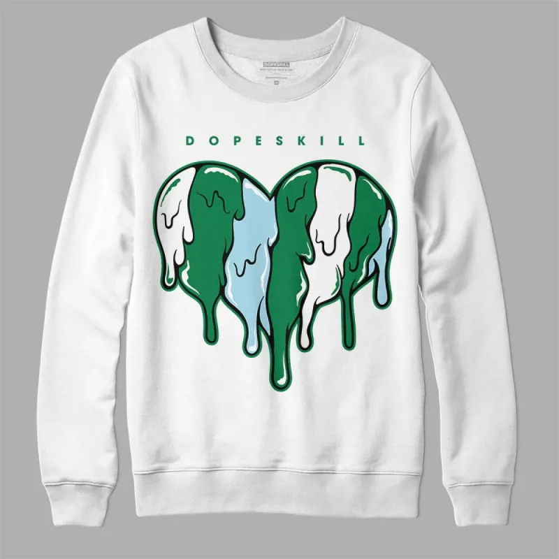 Lucky Green 5s DopeSkill Sweatshirt Slime Drip Heart Graphic sold by DopeSkill